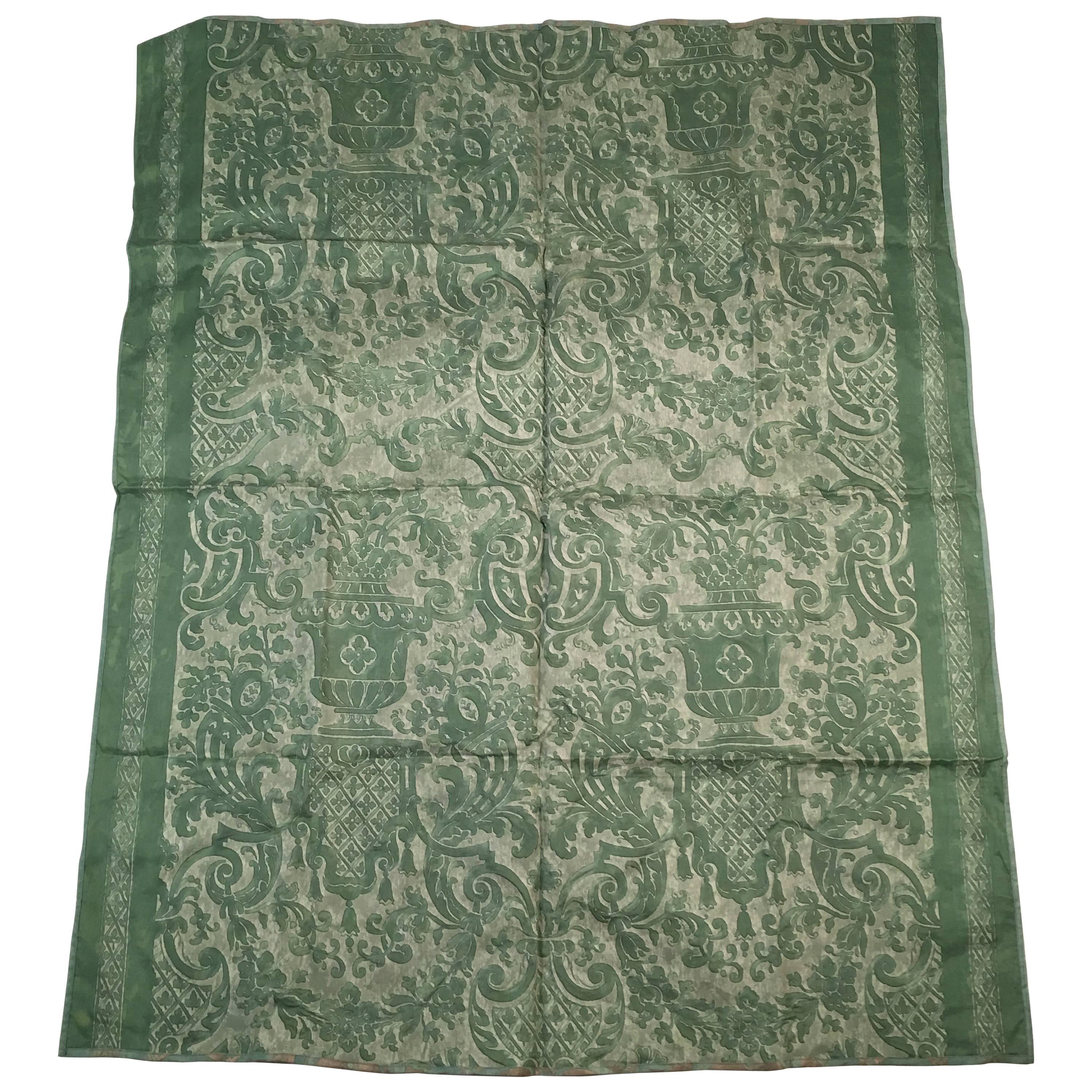 Fortuny Carnavalet Green and Gold Fabric