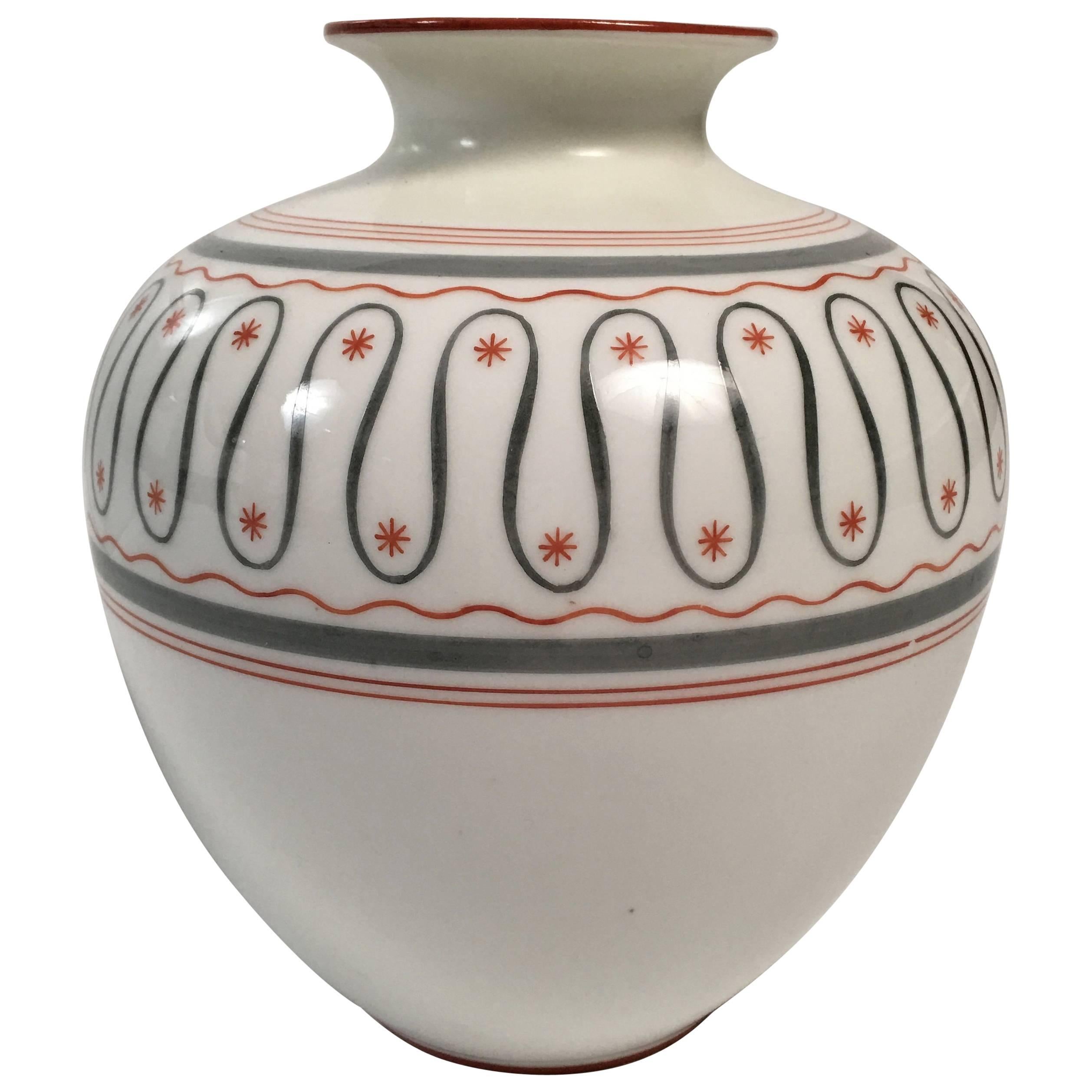 Art Deco German Porcelain Vase, circa 1930