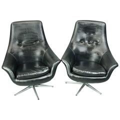 Pair of Mid-Century Modern Eames for Miller Style Lounge Chairs, circa 1950