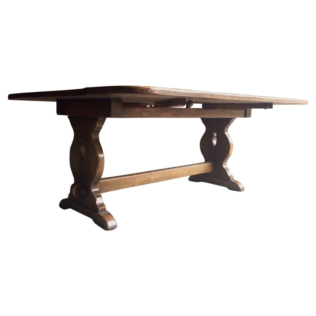 Table Rustic Cottage Solid Oak, 19th Century