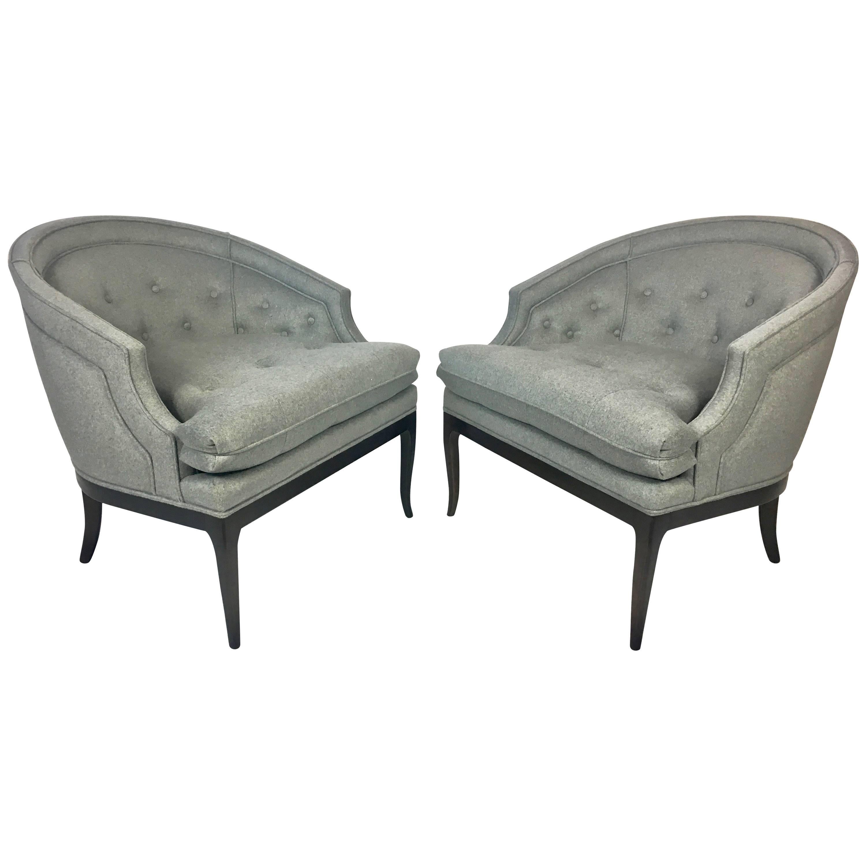 Pair of Labelled Widdicomb Lounge Chairs by T.H. Robsjohn-Gibbings