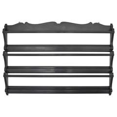 Mid-Century Wooden Fretwork Hanging Plate Rack 5