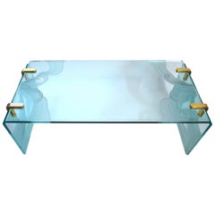 etched glass coffee table Thick Etched Plate Glass Coffee Table