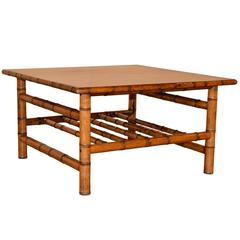 Faux Bamboo Coffee Table, circa 1950