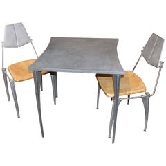 Robert Josten Aluminum Table and Chairs 12
