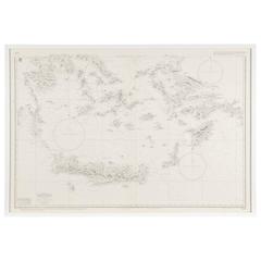 Vintage Map of Mediterranean Grecian Archipelago
