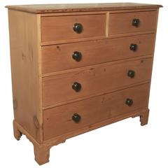 Large Georgian Stripped Pine Chest of Drawers