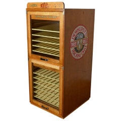 Tall Two-Door Sylko Haberdashery Advertising Cabinet