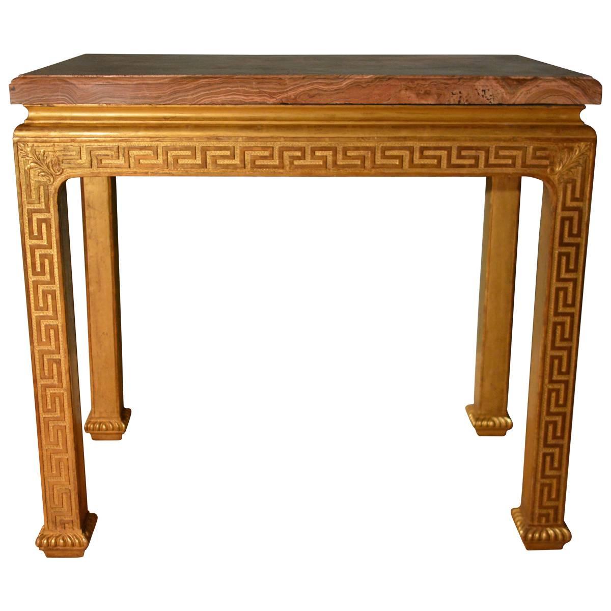 18th Century Fine Carved Giltwood marble top Side Table