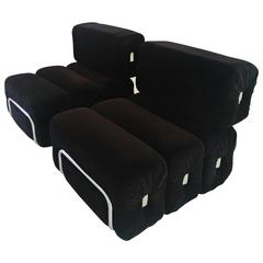 Rare Pair of French Lounge Armchairs, 1970s 3