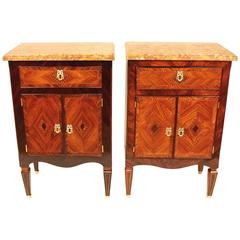 Pair of Late 18th Century Marquetry Side Cabinets