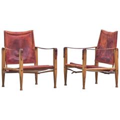 Pair of 1950s Safari Chairs by Kaare Klint