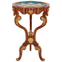 Ormolu and Sèvres Porcelain Antique Kingwood Gueridon Table