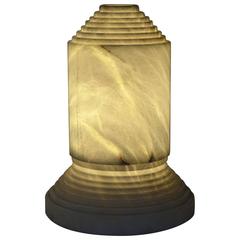 Post-Modern Alabaster Sculptural Table Lamp