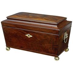 19th Century, Georgian Mahogany Tea Caddy 8