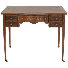 Late Victorian Rosewood Five-Drawer Writing Table