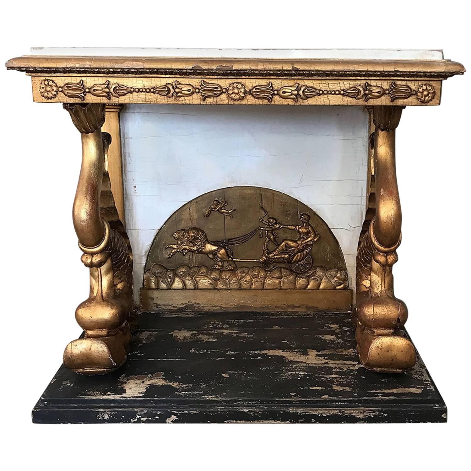 19th Century Swedish Empire Console Table For Sale