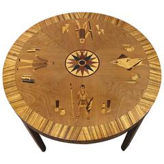 Swedish Midcentury Coffee Table by Birger Ekman for Mjolby Intarsia 8