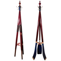 Pair of Hall Stands with a Rowing Theme, 19th Century Sculling Oars