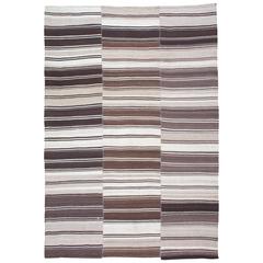 Brown Banded Mazanderan Kilim 4