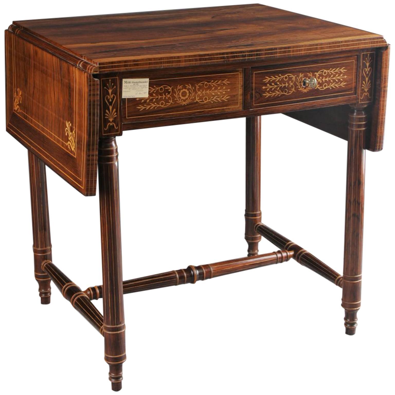 19th Century Biedermeier Folding Table For Sale