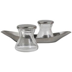 Wilhelm Wagenfeld Mid-Century Salt and Pepper Shakers by WMF, Germany, 1950s 4