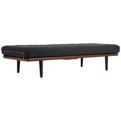 Rare Danish 1950s Hans J. Wegner Daybed Mod. GE19 GETAMA Teak and Brass Sofa (C)