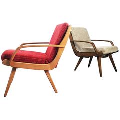 Pair of Mid-Century Modern Easy Chairs by Bertram Schrot