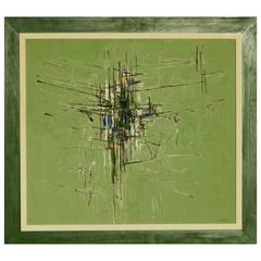Great Abstract Modernist Painting by Italy/Brazil Artist Domenico Lazzarini 5