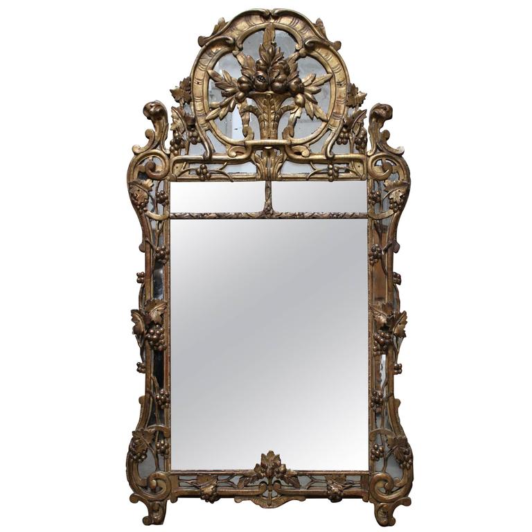 Antique Rustic French Large Mirror Frame For At 1stdibs Large French Regence Mirror