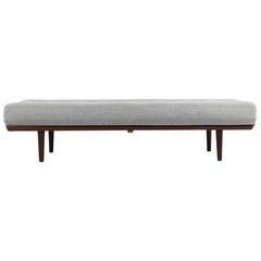 Rare Danish 1950s Hans J. Wegner Daybed Model GE19 GETAMA Teak & Brass Sofa (D)