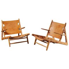 Pair of "Hunting Chairs" by Børge Mogensen