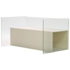 702 Sofa - Modern Sculpture in Wire Glass and Corian 9