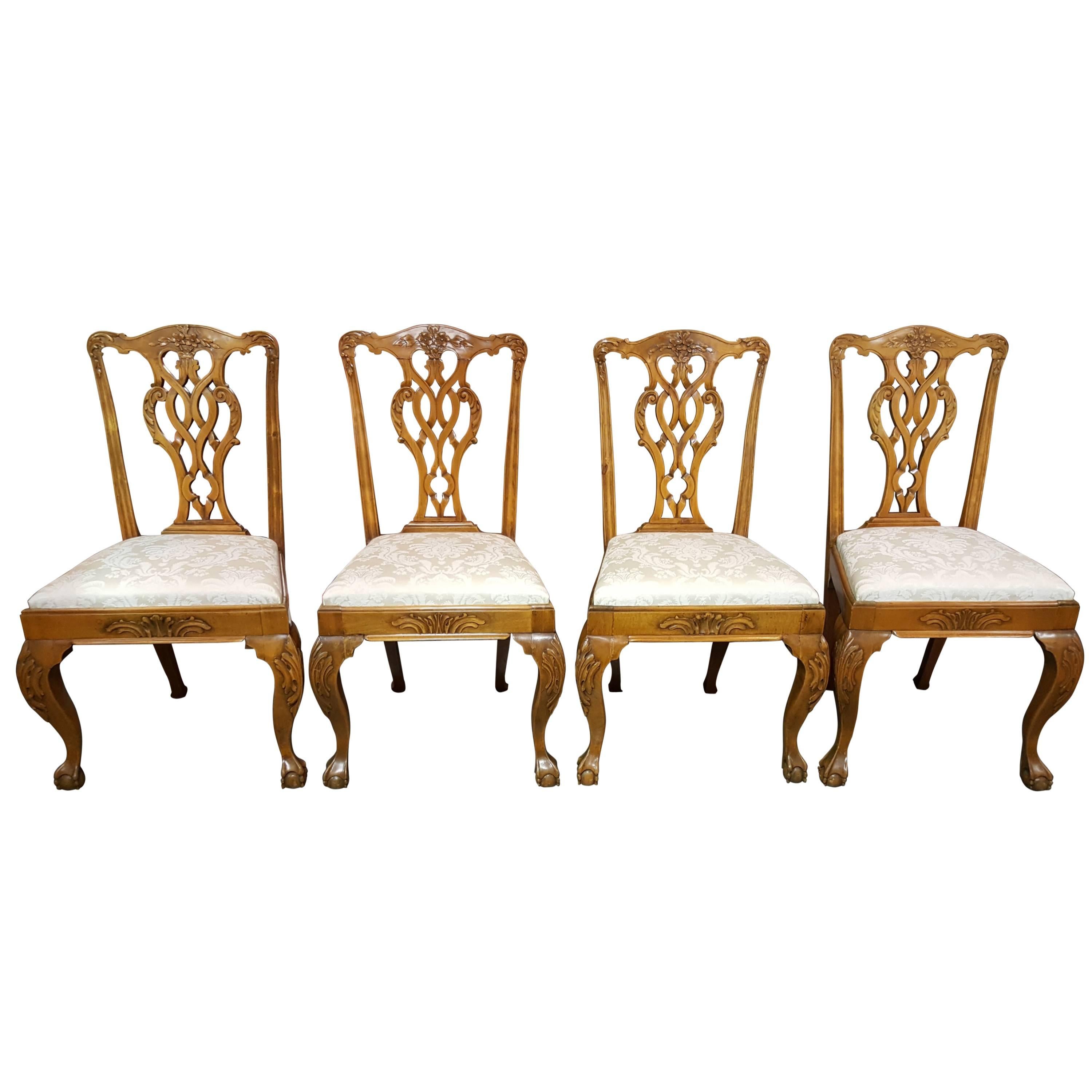 Early 20th Century Chippendale Style Dining Chairs