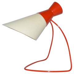 Retro Napako Mid-Century Red and White Table Lamp, Josef Hurka, 1950s