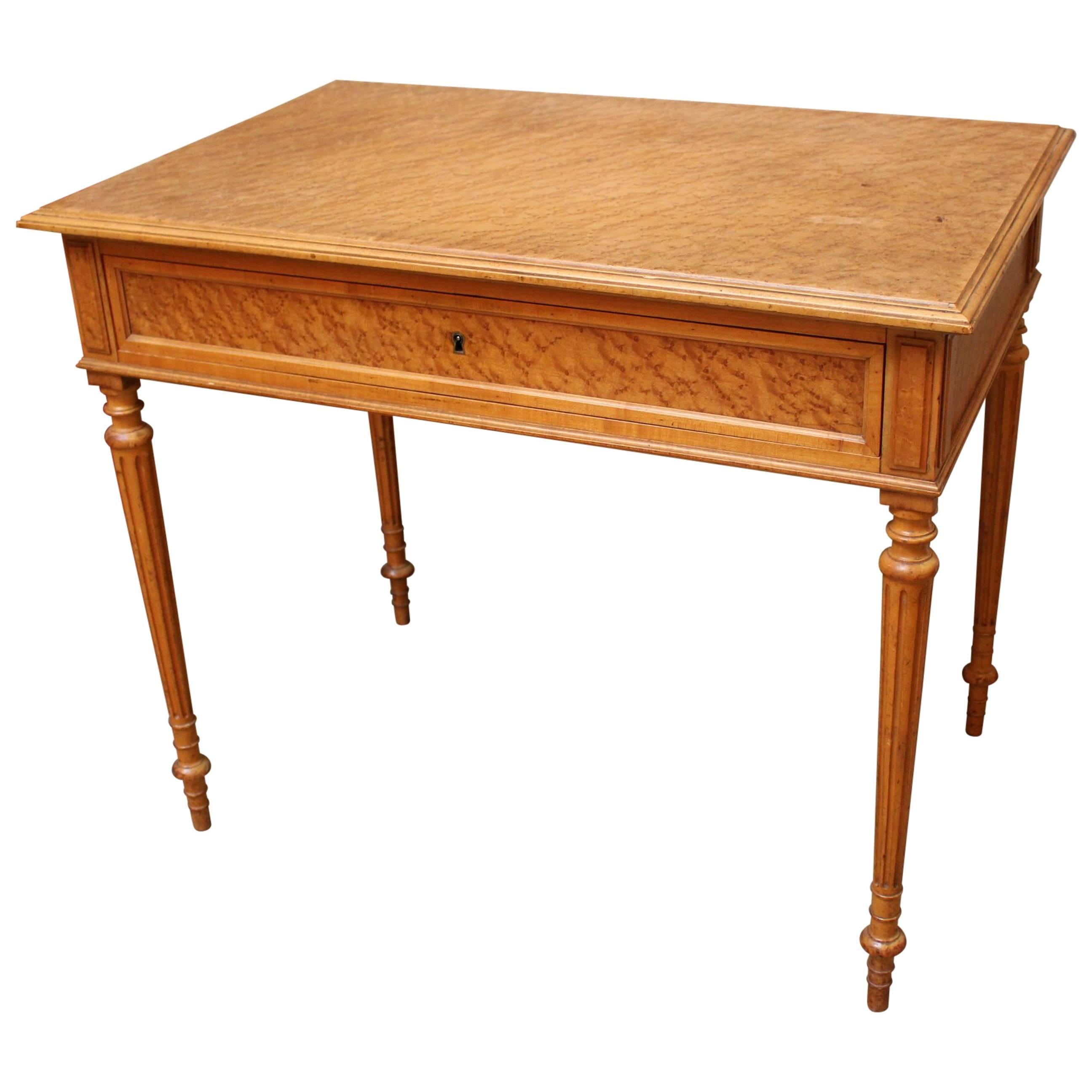 French, Louis XVI Style Maple Writing-Side Table