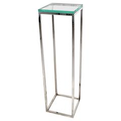 Pace Chrome and Glass Pedestal
