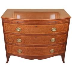 Early 19th Century Mahogany Bowfront Chest with Dressing Slide