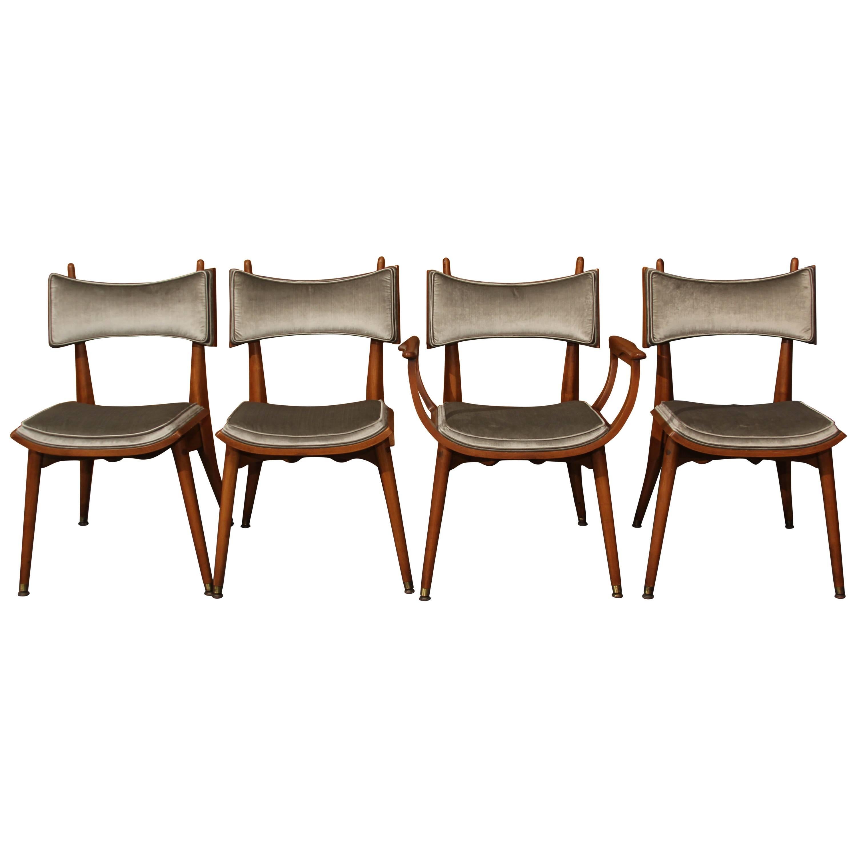 Set of Four Mid-Century Chairs