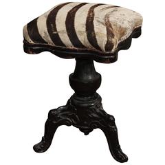 19th Century Stool in Zebra 1
