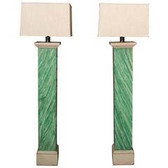 Faux Malachite Floor Lamps 1