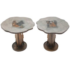 Philip and Kelvin LaVerne Apres Picasso Side Tables
