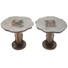 Philip and Kelvin LaVerne Apres Picasso Side Tables 9