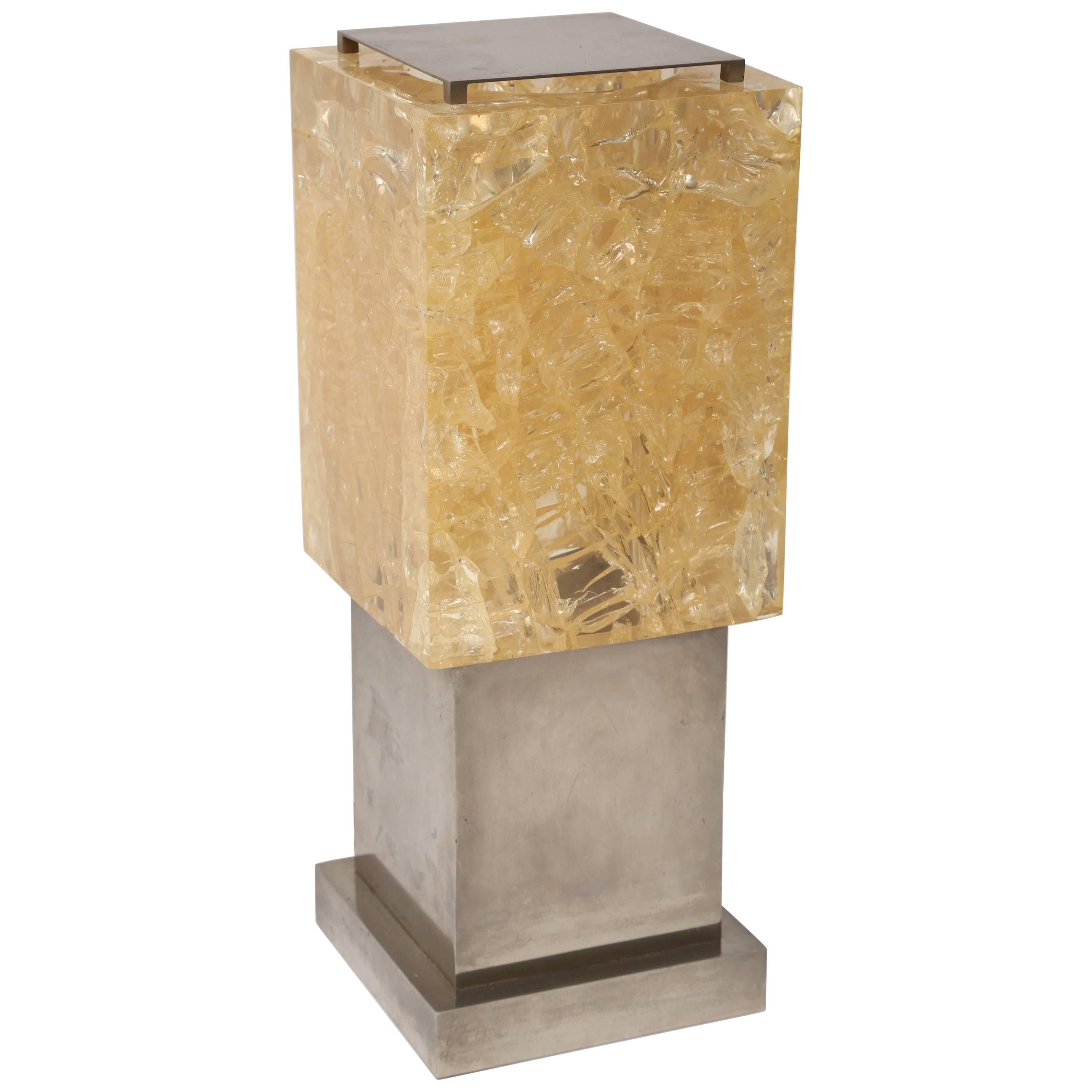 Maison Charles Fractale Resin Table Lamp For Sale