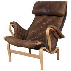 Vintage Bruno Mathsson Pernilla Lounge Chair Produced in Sweden