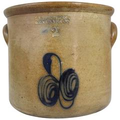 Antique Mid-19th Century 2 Gallon Stoneware Crock