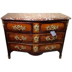 Louis XV Period Satinwood and Rosewood Commode