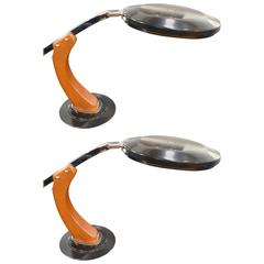 Beautiful Pair of Fase Table Lamp President Model, circa 1960 8