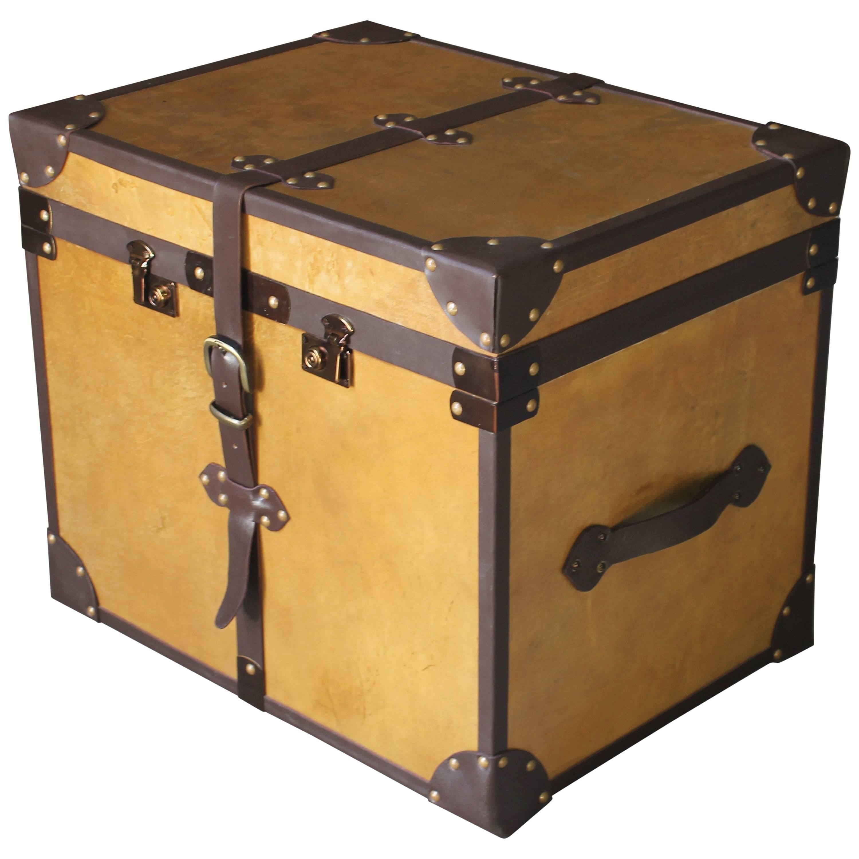 Sancia Campaign Style Custom Trunk in Parchment from Costantini 