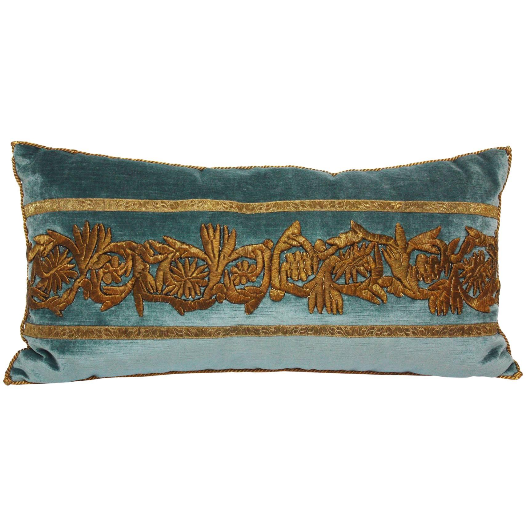 Antique Textile Pillow by Rebecca Vizard of B. VIZ Design 
